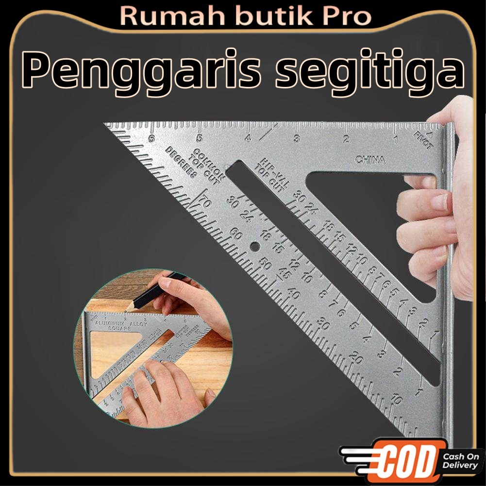 

Penggaris sudut Segitiga penggaris Aluminium Alloy alat pertukangan kayu Measurement Penggaris tukang Ruler