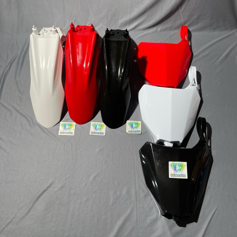 Spakbor Depan dan Papan Nomor CRF 65 110 Import Supermoto