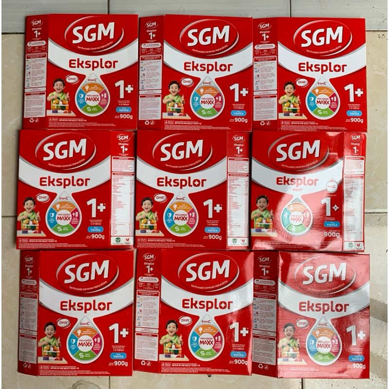 kardus susu SGM(bekas) 1+ vanilla 900g