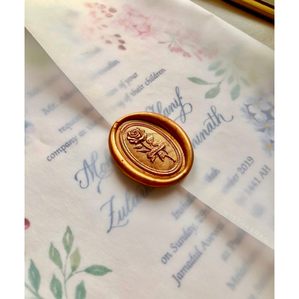 

(CLG) Amarylis - 1 Pcs seal wax coin sticker siap pakai ready stock (Include double tape) / souvenir pernikahan / accesories / calligraphy / journaling / undangan / hampers