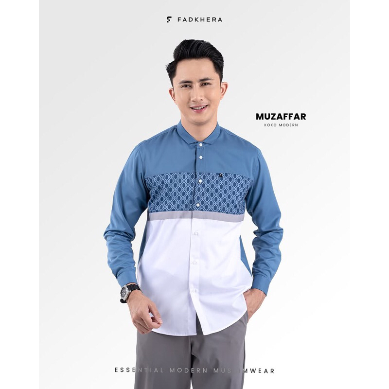 FADKHERA MUZAFFAR BAJU KOKO PRIA DEWASA MODERN SLIMFIT KEMKO KURTA SANTRI ORIGINAL