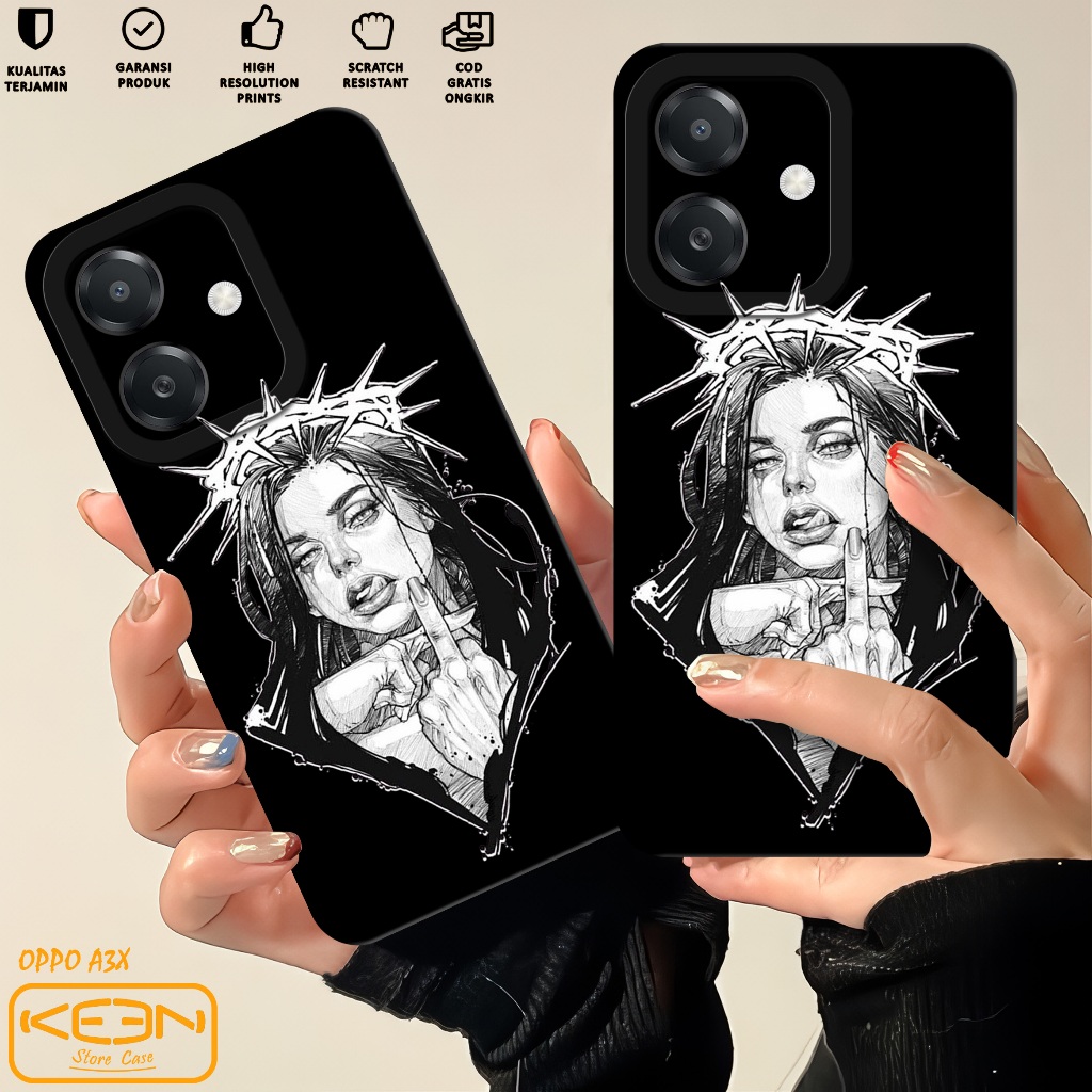 Case Oppo A3 NFC - Casing Hp Oppo A3 NFC Motif Black - Softcase Oppo A3 NFC - Softcase Hp Oppo A3 NF