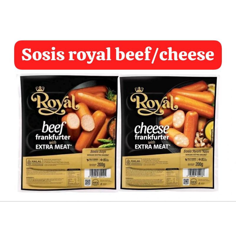 

Royal Sosis Beef/Cheese Frankfurter With Extra Meat 200gr