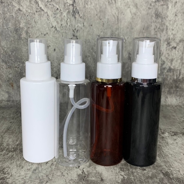 Botol Pump Treatment Putih 100ml Tubular / Botol + Tutup