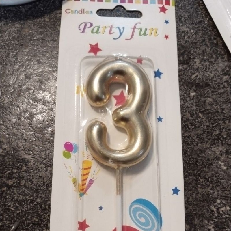 LILIN CHROME ANGKA 3 GOLD