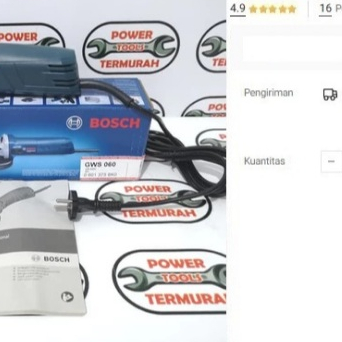 

Gerinda 4" BOSCH GWS 060 Grinda Tangan / Angle Grinder GWS060