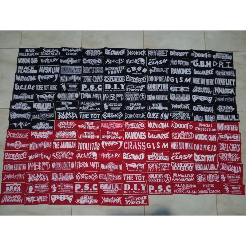 ENBLEM KECIL BAND PUNK PROMO EMBLEM PUNK KECIL 10K ISI 4BIJI