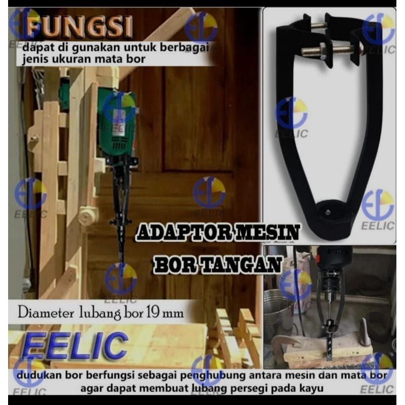 adaptor mesin bor tangan (penjepit mata bor bobok kayu)