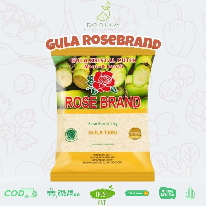 

Rose Brand Gula Pasir Tebu 1kg