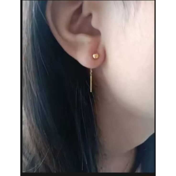 anting panjang 3cm titanium anting anak perempuan