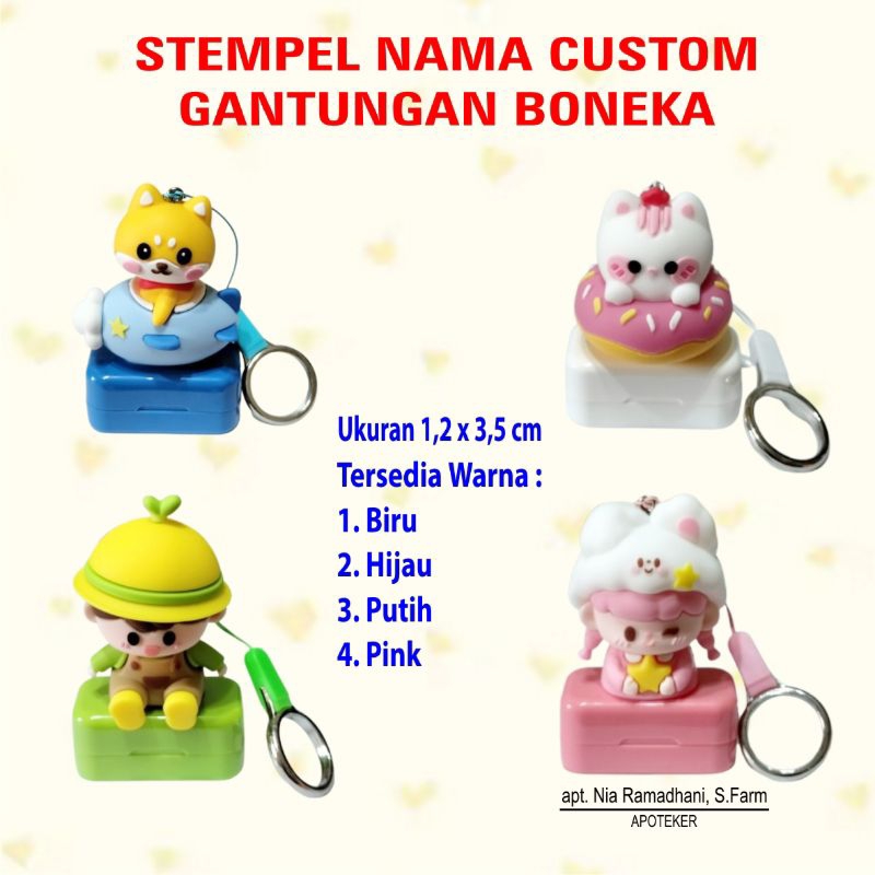 

Stempel Nama Custom Gantungan Boneka