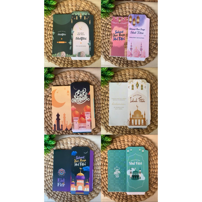 

isi 100 pcs [Jumbo amplop lebaran uang tanpa lipat] motif muslim terlaris termurah