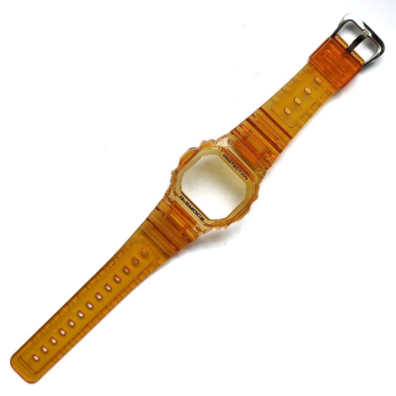 BEZEL STRAP BAND CASIO GSHOCK G SHOCK DW 5600 GW B5600 DW 5030 DW 5035D JELLY CLEAR ORANGE