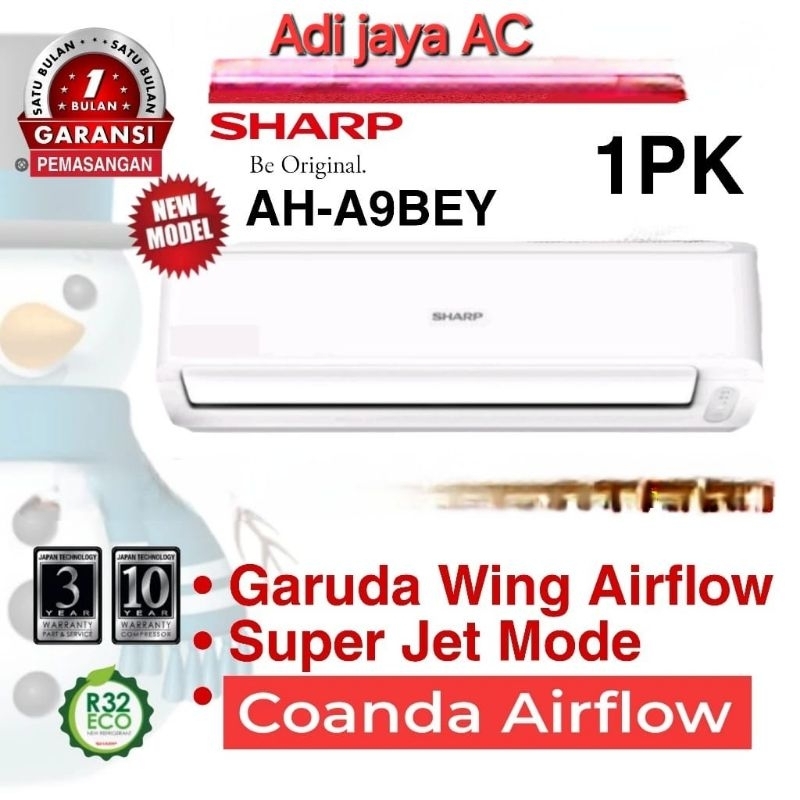 INDOR AC SHARP 1PK ORI BARU HANYA INDOR UNIT SHARP 1PK STANDART