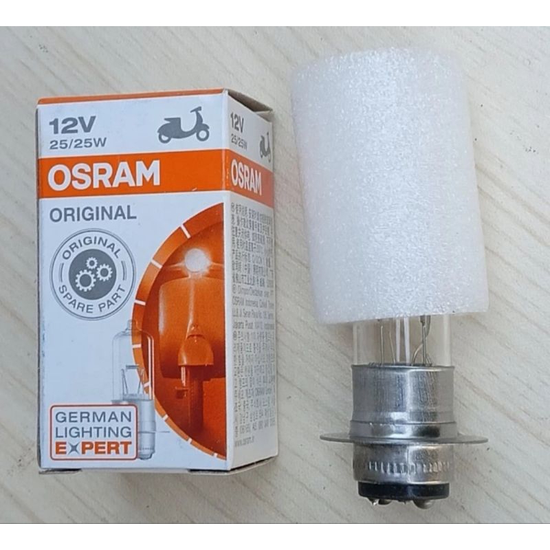 Bohlam Lampu Depan motor OSRAM 12 Volt 25 w