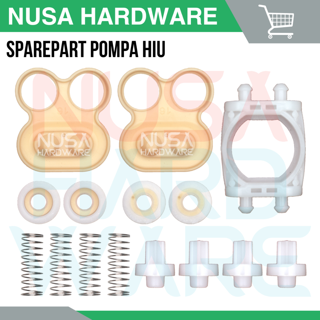 Sparepart Membran Set Untuk Pompa Air DC 12V HIU Single 100Psi / HIU Dual Pump 138psi / Sinleader 80