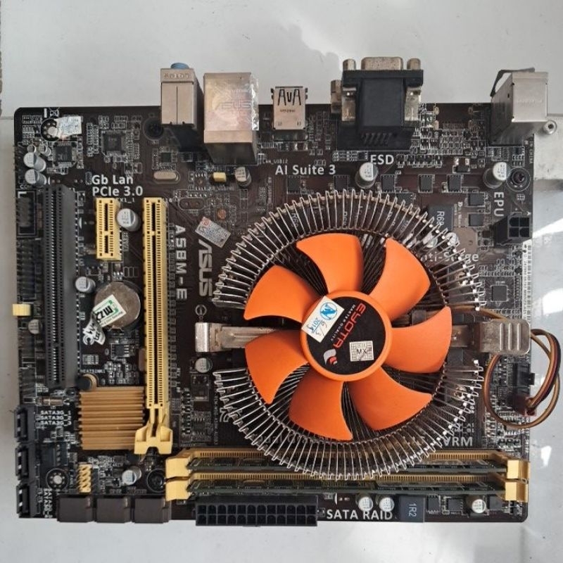 Motherboard Asus A 58M-E+Prosesor A6400K APU with Radeon+Ram 8gb 4x4+hdd 500gb