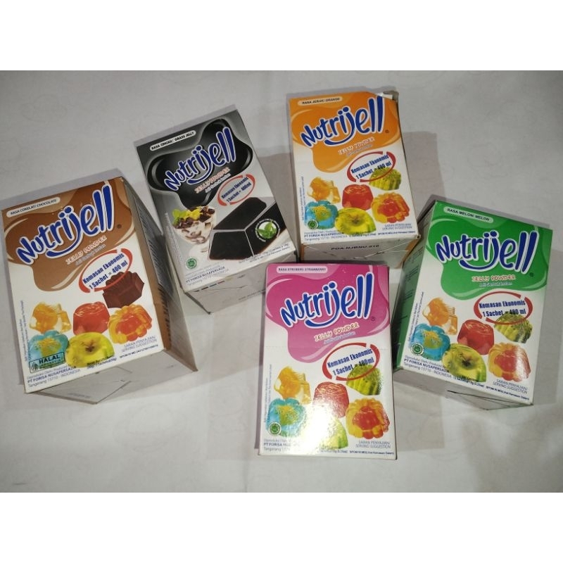 

NUTRIJELL Rasa dan Coklat 1Box Isi 12 Kemasan Ekonomis