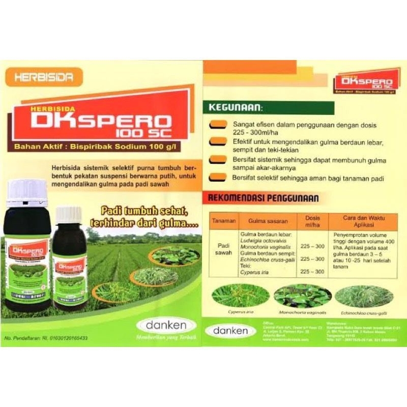 Herbisida Selektif DK Spero 100SC 100ml kemasan pabrik Herbisida selektif sejenis Nominee