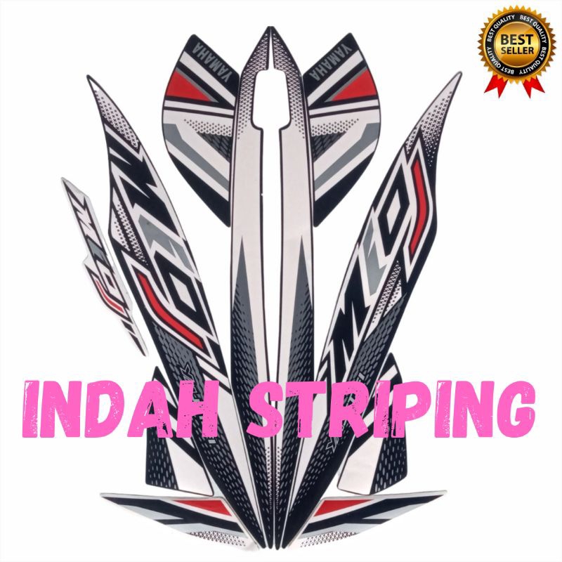 STRIPING STIKER LIS MOTOR MIO J TAHUN 2012 WARNA HITAM