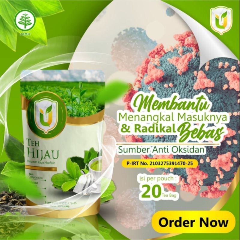 

Teh Hijau Menangkal Masuknya & Radikal Bebas Sumber Anti Oksidan