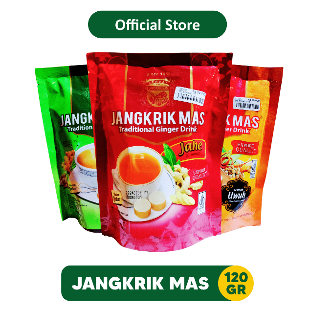 

Jangkrik Mas Minuman Herbal (Serbat Uwuh - Jahe - - Sereh) 120gr x 10 Sachets | Oleh Oleh Khas Batu Malang - 340001