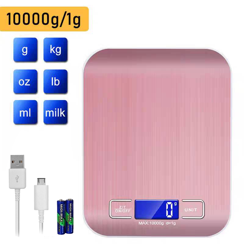D3W Silver Hitam Pink Kitchen Elektronik Kecil Timbangan Dapur Kue timbangan 10kg/1gr Timbangan