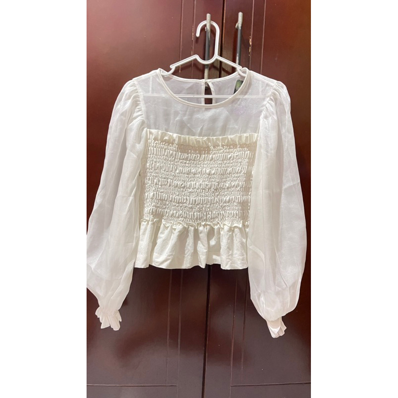 preloved organza putih