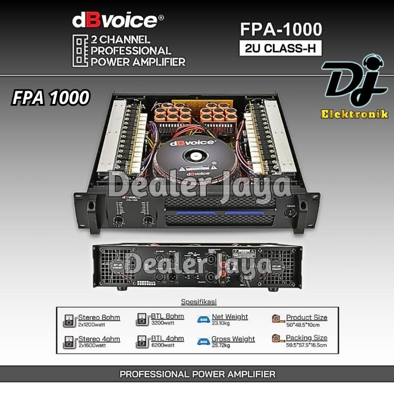 Power Amplifier DB Voice FPA 1000 / FPA1000  - 2 channel (dBVoice)