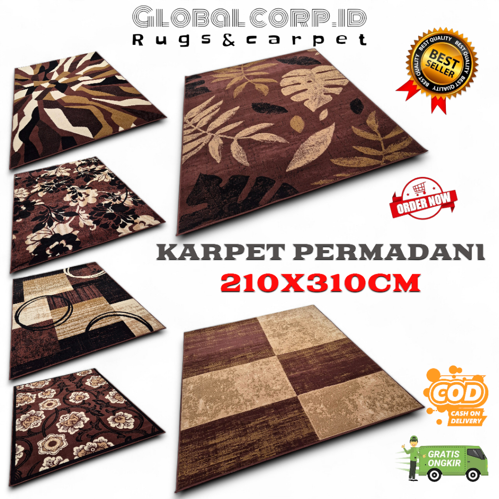 Karpet Permadani 210x310cm Polypropilen Tebal Lembut