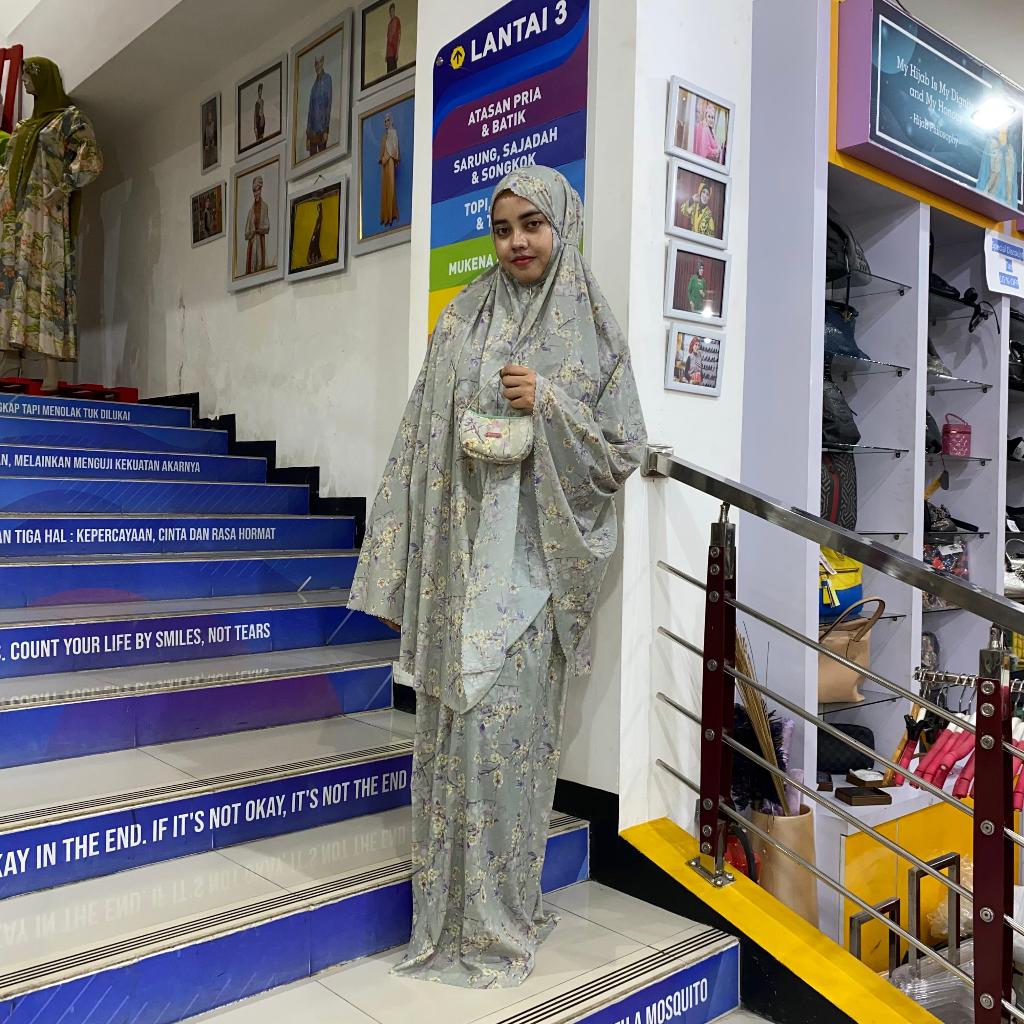 MUKENAH PARASUT KOREA MOTIF