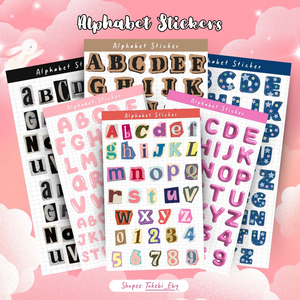 

StickerAlpabet Aesthetic Journal | Sticker Huruf | Sticker Letter Alpabet | Sticker Journal | Sticker Dairy | Sticker Deco |DIY