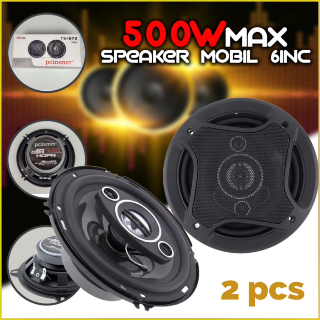 Pcinener TS 1672 Speaker 6 Inch Subwoofer Super Bass HiFi 500 W 2PCS