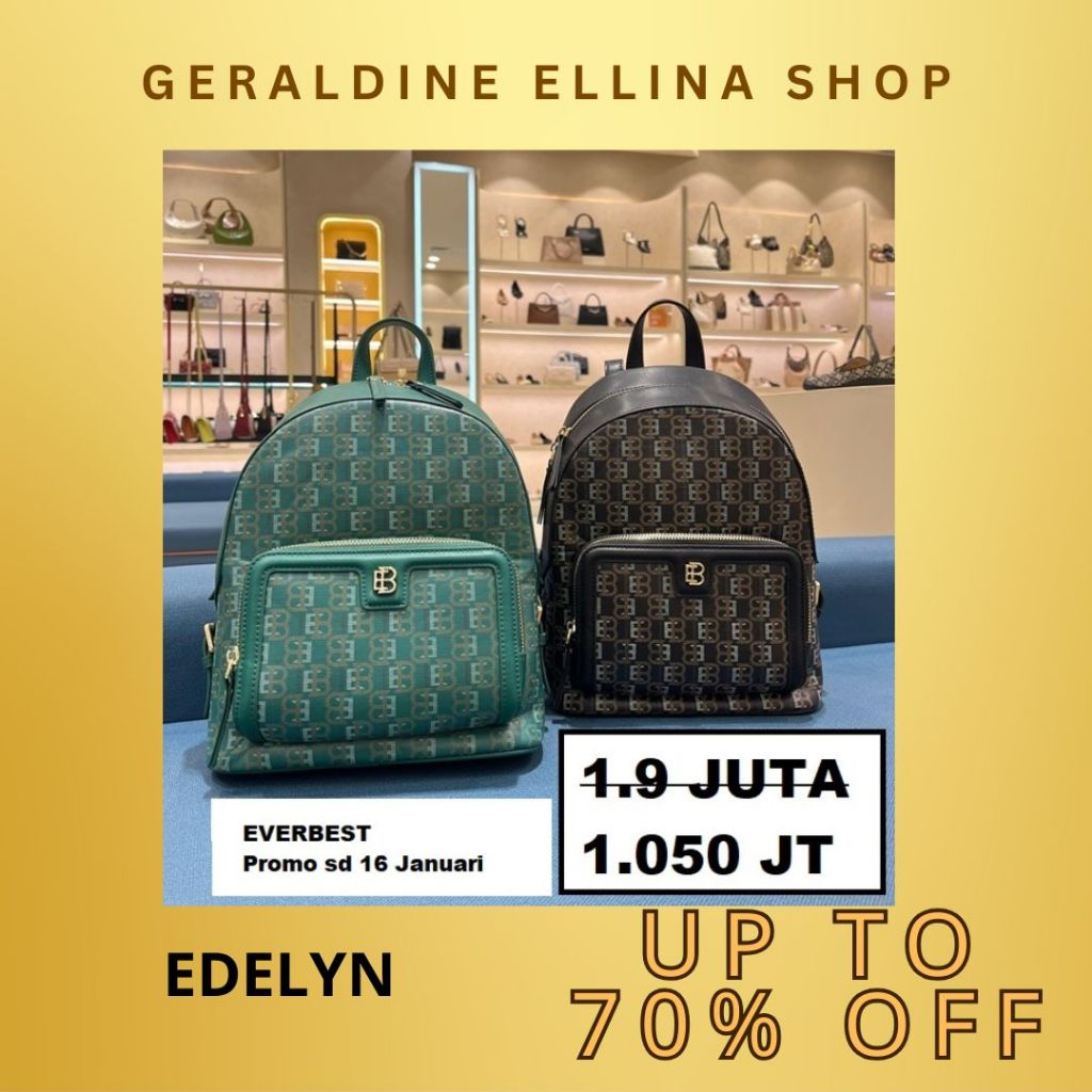 Tas ransel backpack Everbest wanita original SALE seri EDELYN