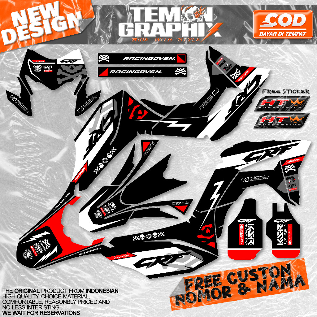 Decal Honda Crf 150 L Supermoto Surex Stiker Crf Hologram Premium Super Glossy Oneonenine Ksr Fyp