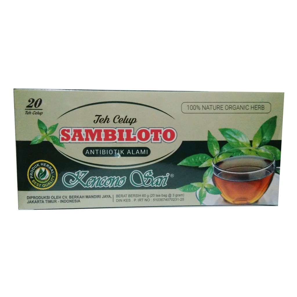 

Teh Celup Herbal SAMBILOTO Kencono Sari - Exp : 2026