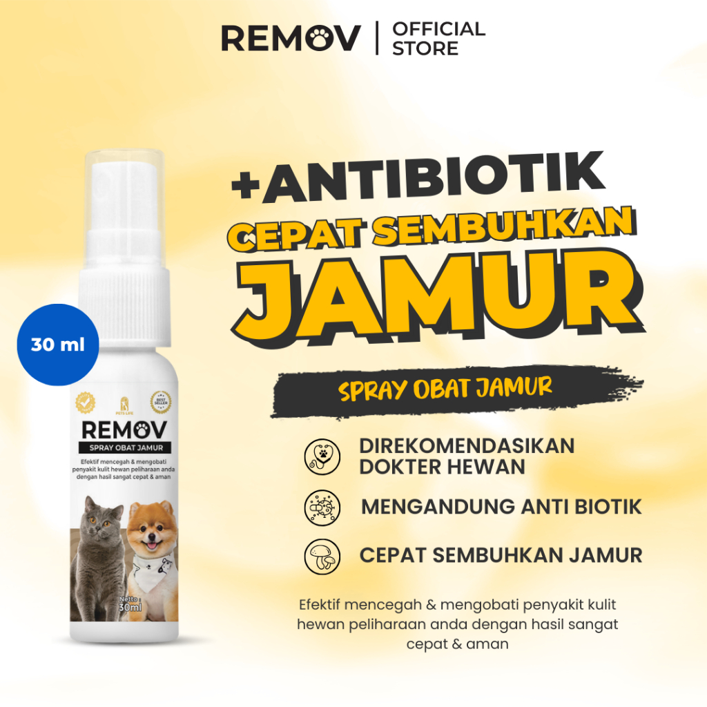 REMOV Spray Obat Jamur Kucing Dan Anjing 30ml obat jamur anjing