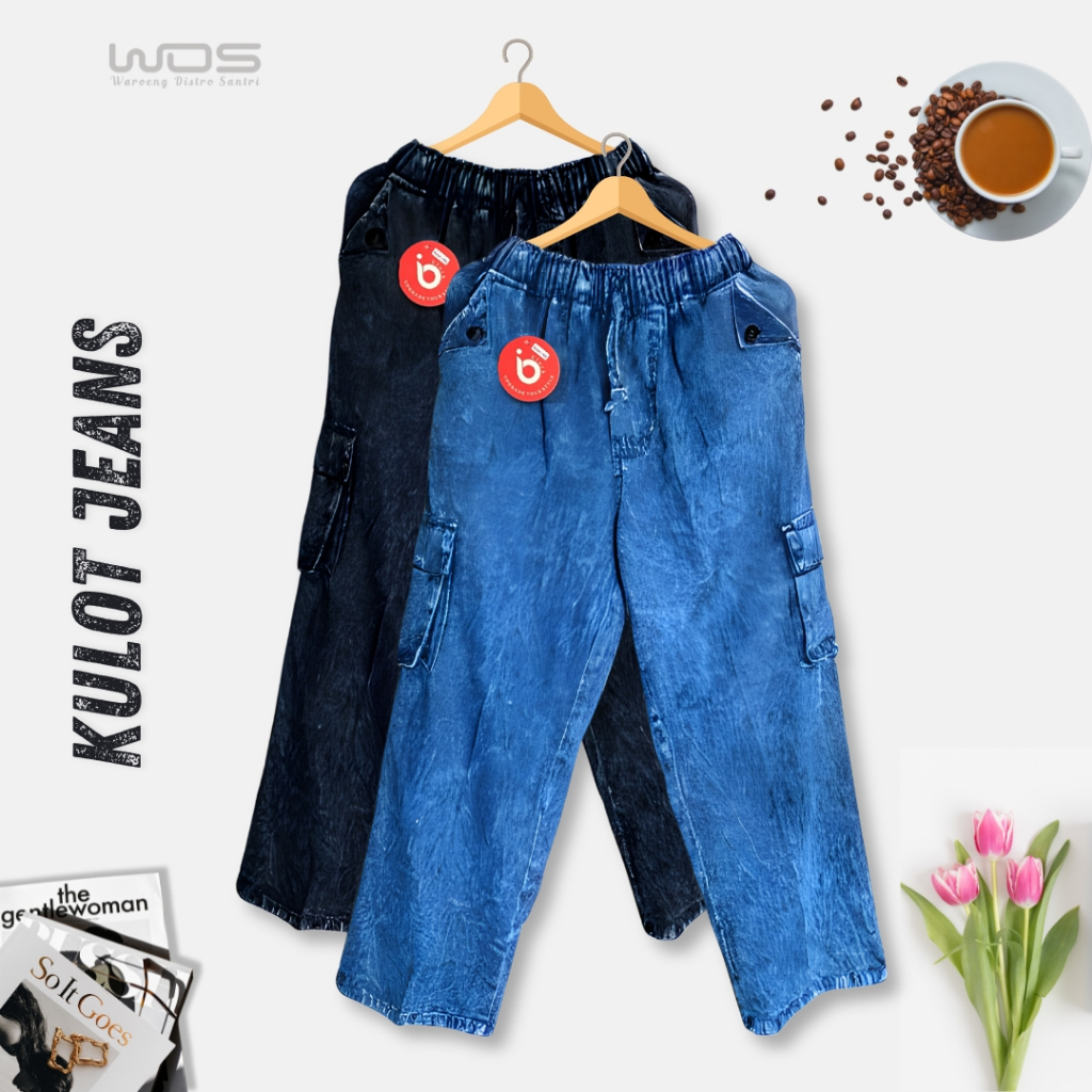 WDS Celana Jeans Kargo Cewek Kulot Levis Cargo Wanita Kekinian Tebal 6.5oz Pinggan Karet Wrna Snow
