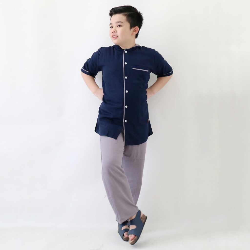 B&D Kids | Baju Koko Anak Laki-Laki 2-12 Tahun Setelan Pakaian Anak Koko Iman Model Hoodie Free Peci