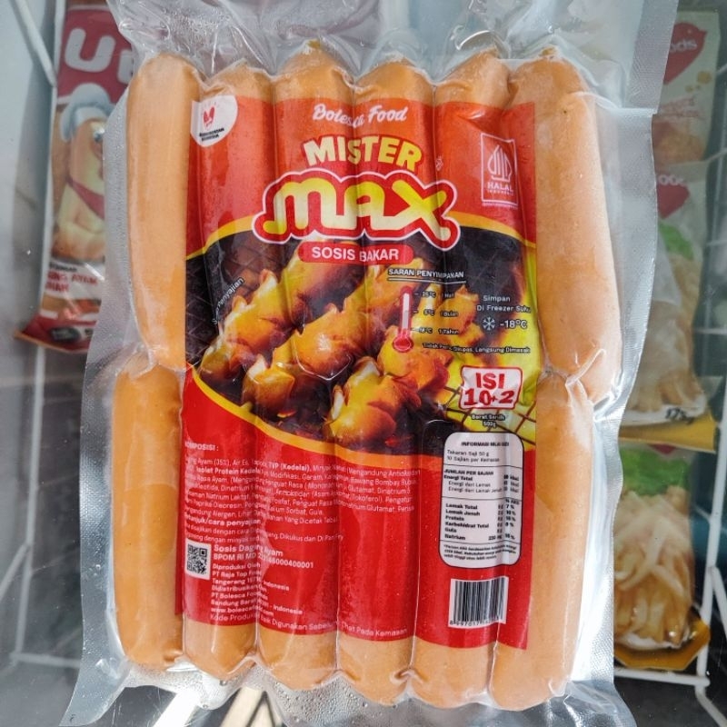 

Mister Max Sosis Bakar 500g Isi 10+2
