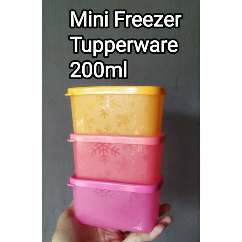 Mini Square 200ml (wadah freezer kulkas) Tupperware baru