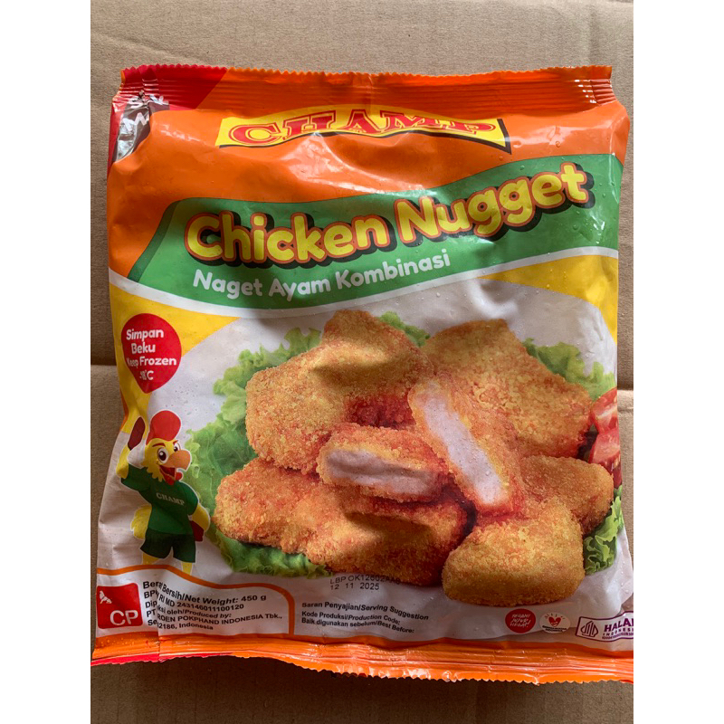 

Nugget Ayam Champ Chicken Nugget Frozen Food 500g (AREA SUMBAR)