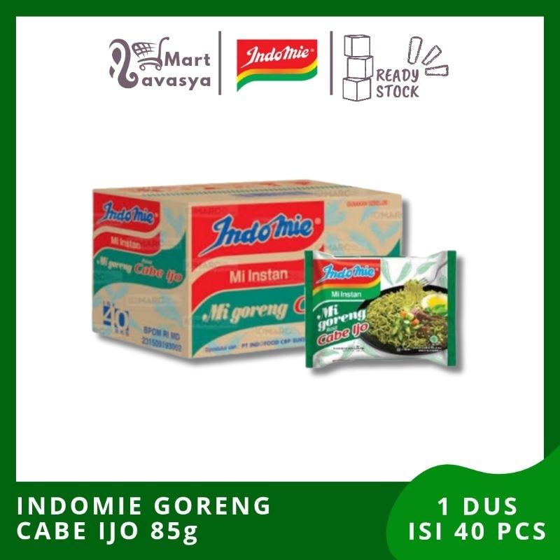

INDOMIE GORENG CABE IJO 85g - 1 DUS ISI 40 PCS - KOTA BANDUNG - LAVASYA MART