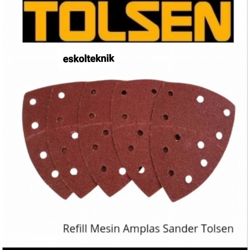 Refill Amplas Sander Tolsen/Refill Amplas Segitiga/Sanding Sheet For Palm Detail Sander Tolsen