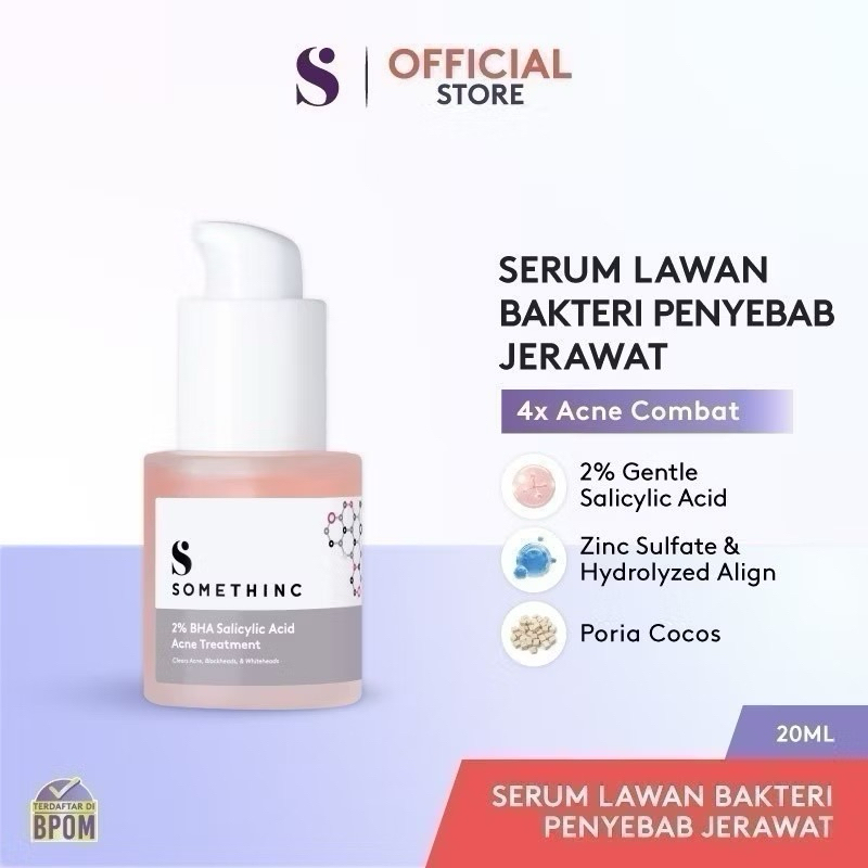 SOMETHINC 2% BHA Salicylic Acid Acne Treatment - Serum Usir Jerawat Mendem & Serum Jerawat Aktif
