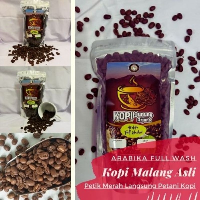 

Kopi Arabika Arabica Gunung Arjuno Malang Fullwashed Bubuk Murni Biji Asli 500gr