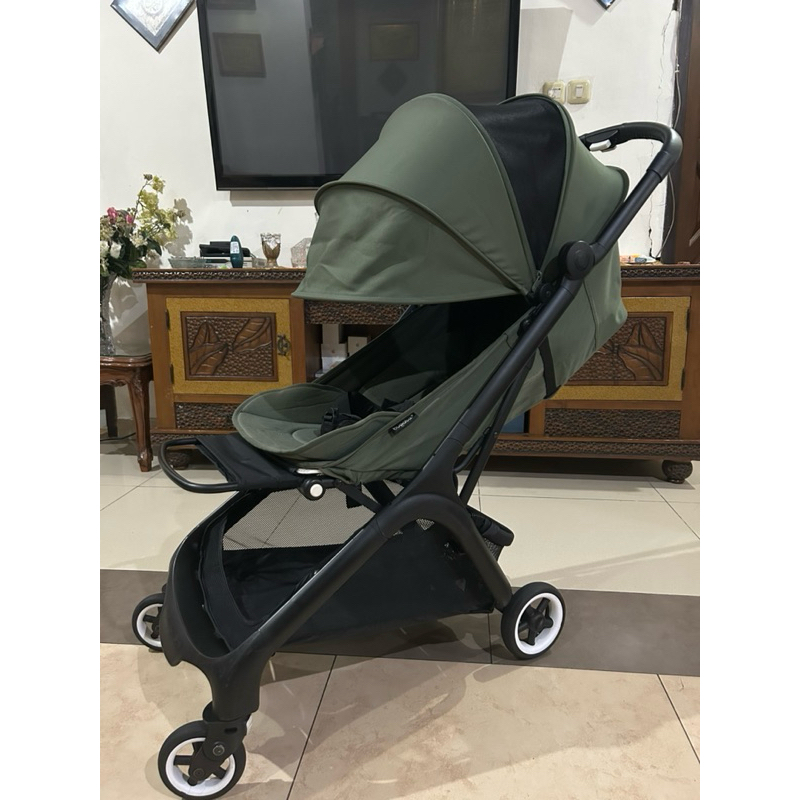 preloved stroller bugaboo butterfly rangka hitam / colorpack green original