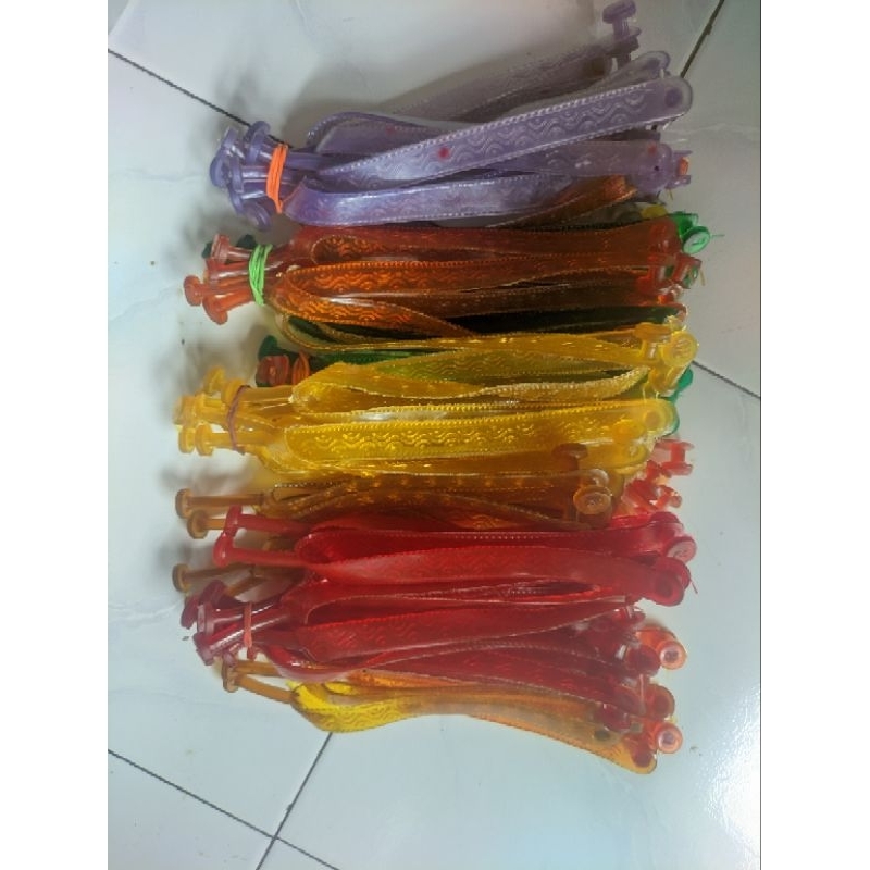 (12 Pasang) Tali Sandal Jepit | Srampat Sandal Jepit | Tali Sandal Warna Warni