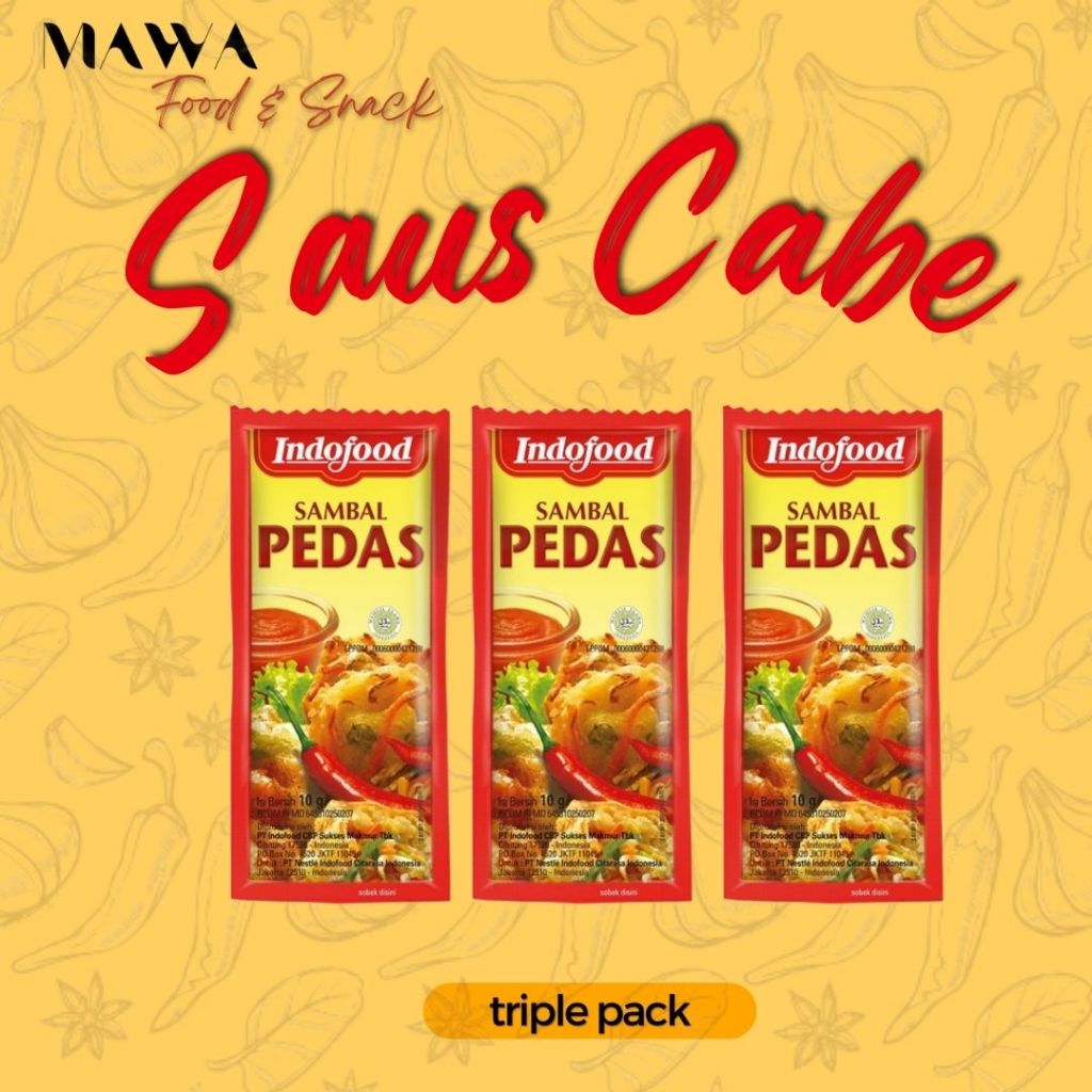 

Indofood Sambal Pedas Triple Pack Extra Saus