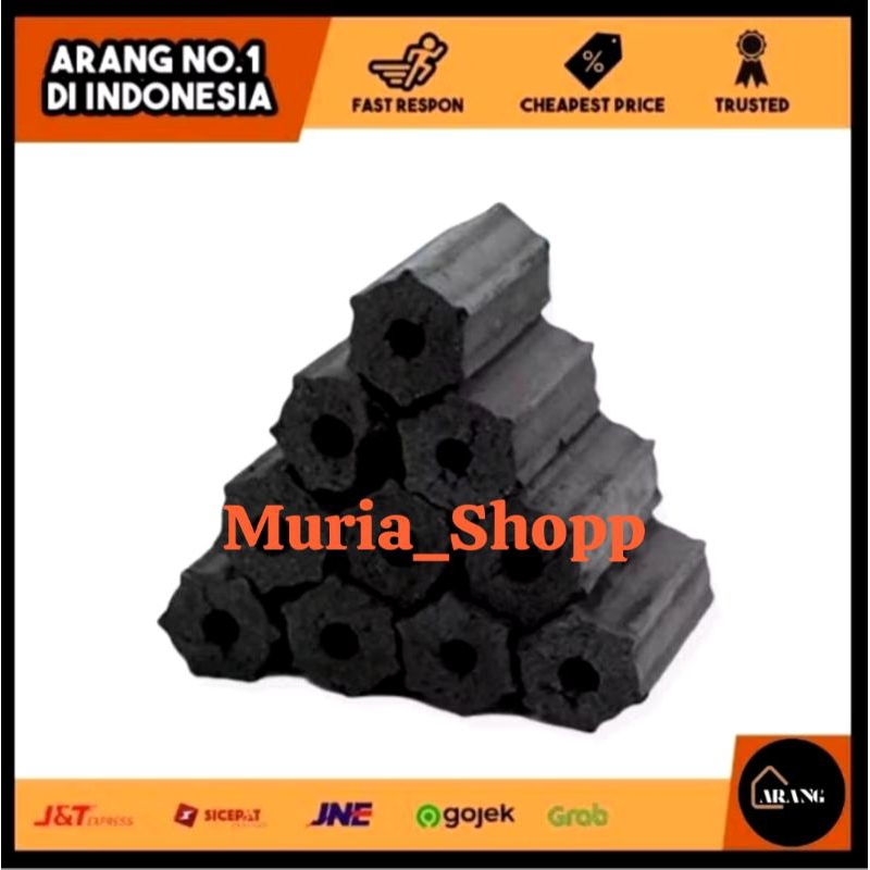 Arang Briket Hexagonal 1 kg